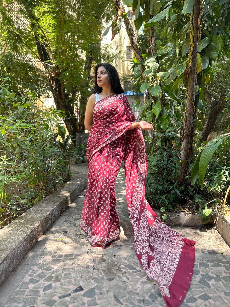 Wine Wonders Ready To Wear Pocket Saree