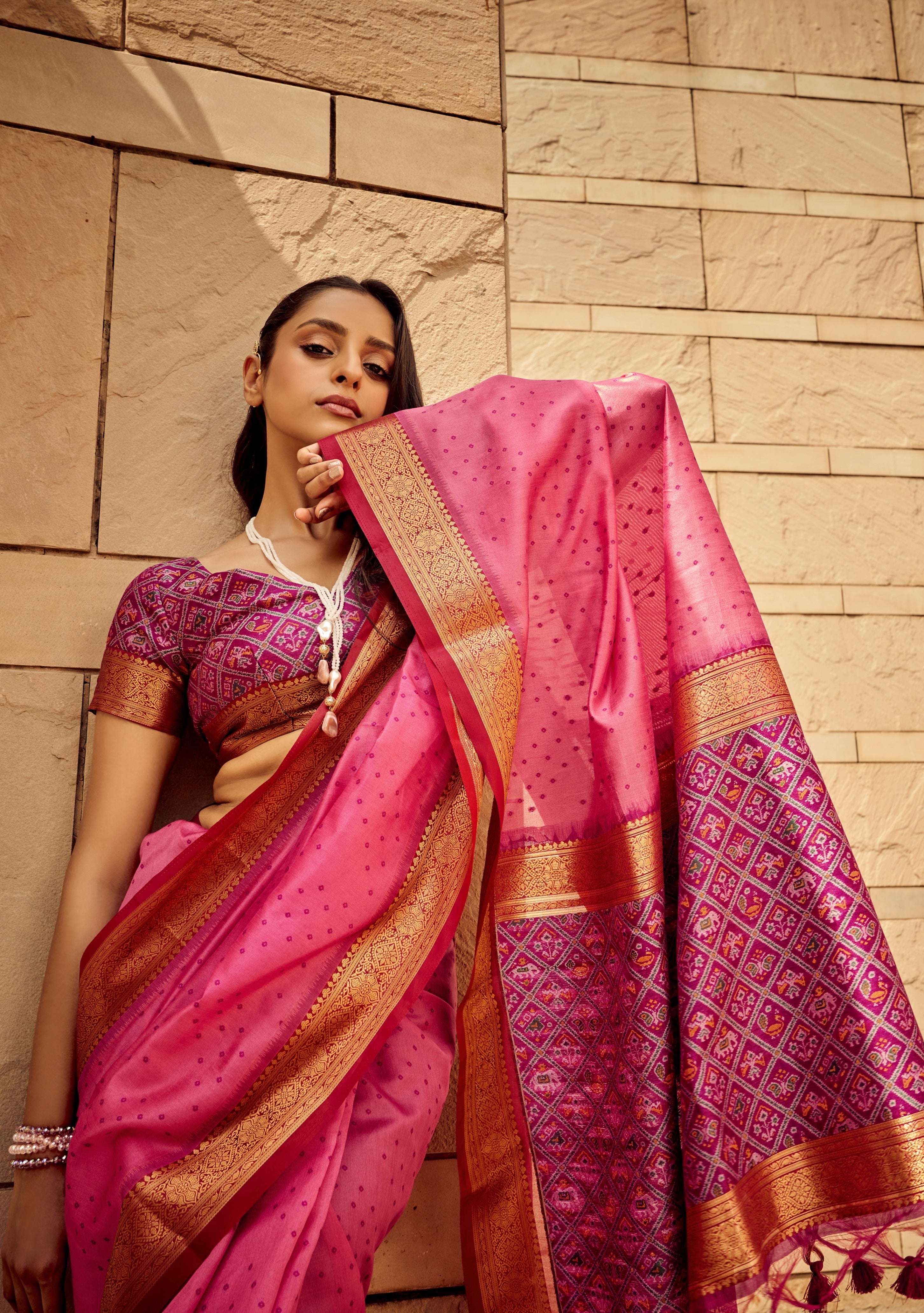 Tamira Narachi Silk Ready To Wear Pocket Saree