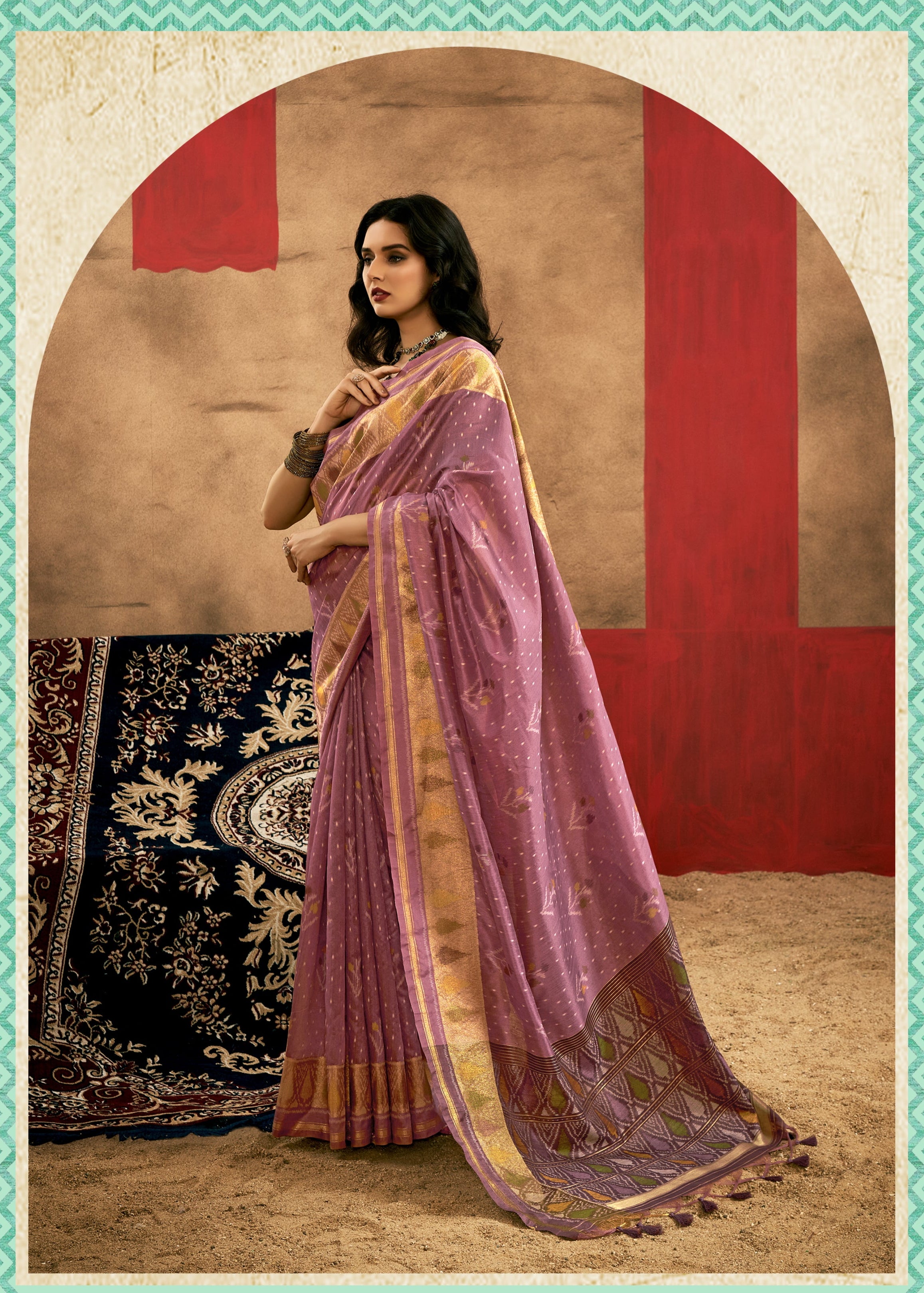 Amara Patola Silk Ready To Wear Pocket Saree