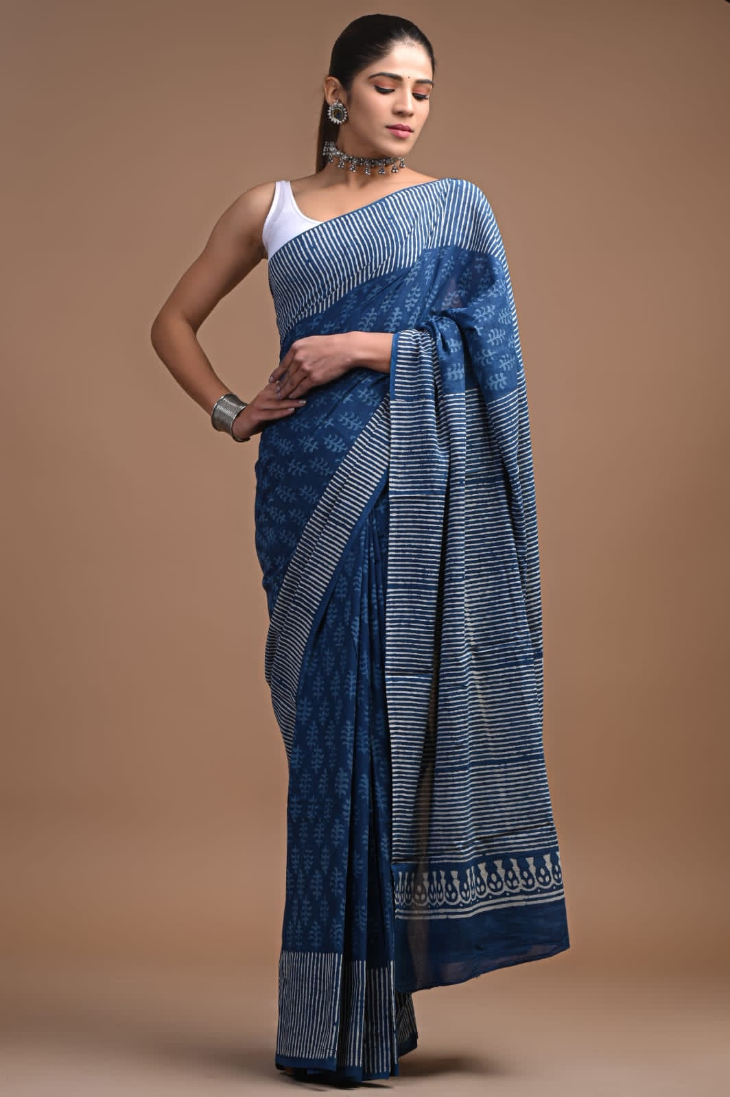 Indigo Glamour Ready-to-wear Pocket Saree - Aseem Shakti