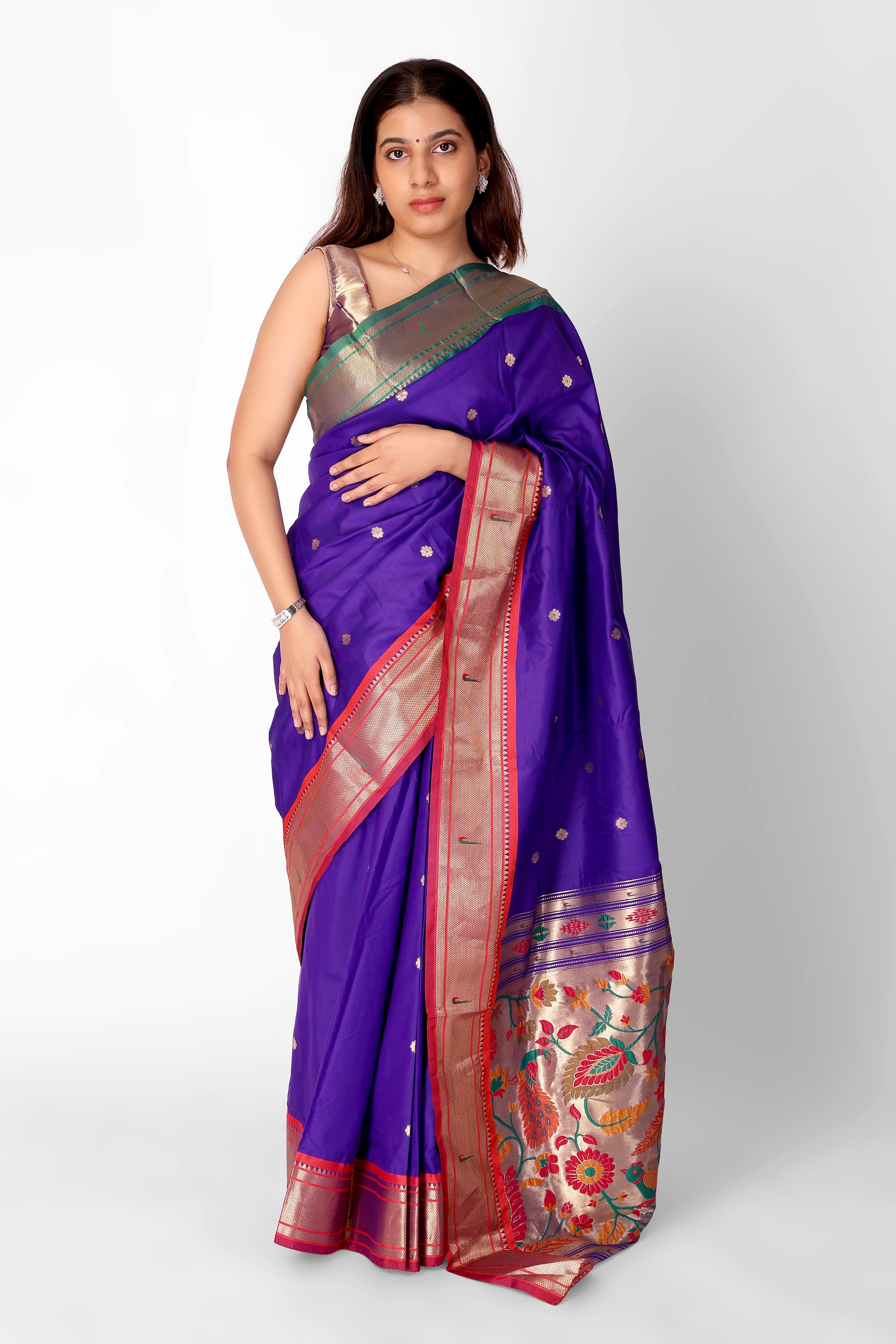 Aastha Aura Paithani Silk Read-to-Wear Pocket Saree