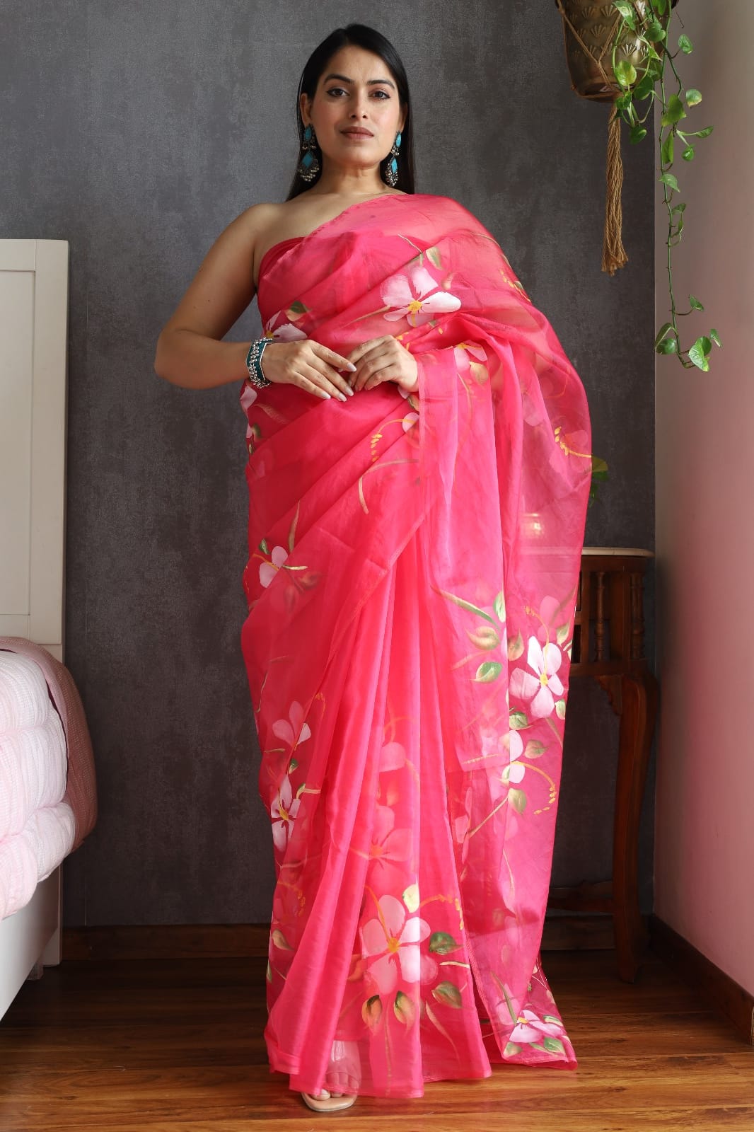 Rang Rasiya Organza Ready To Wear Pocket Saree