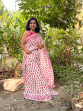 Spring Blossom Mul Cotton Ready-To-Wear Pocket Saree