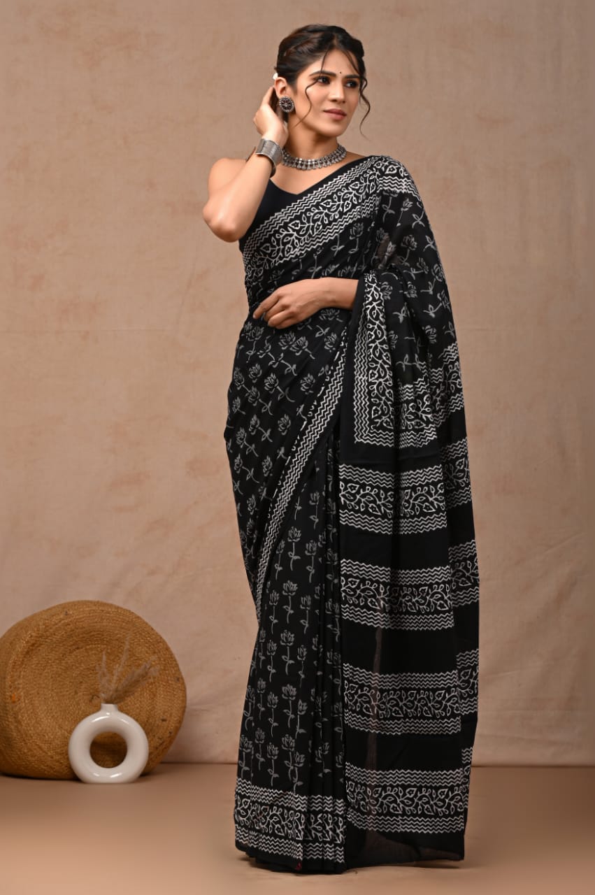 Lichfield Angel Mul Cotton Ready-To-Wear Pocket Saree