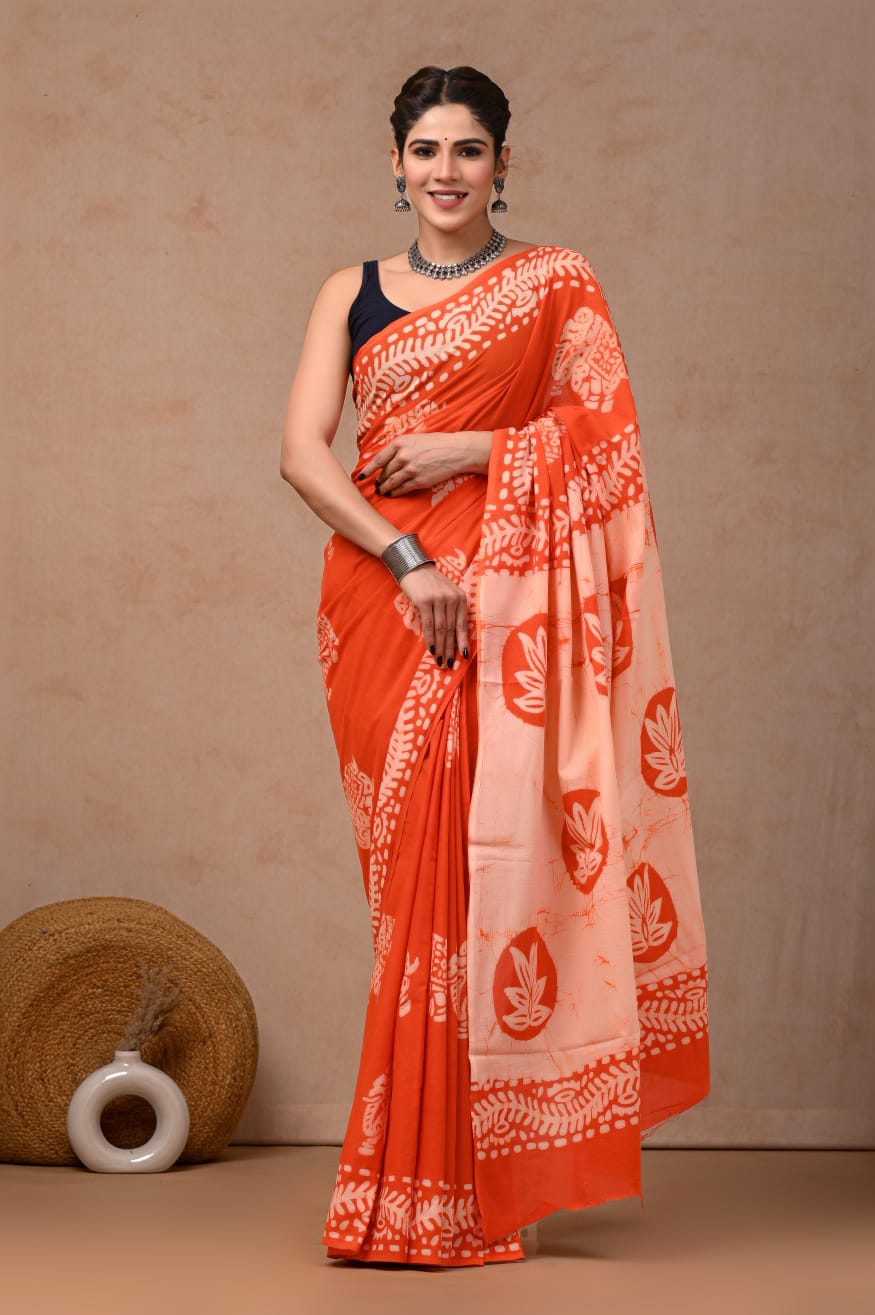 Safari Trail Mul Cotton Ready-To-Wear Pocket Saree