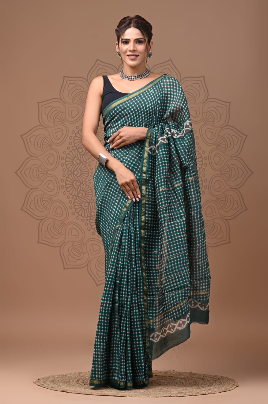 Paisley Grace Chanderi Silk Ready Ro Wear Pocket Saree