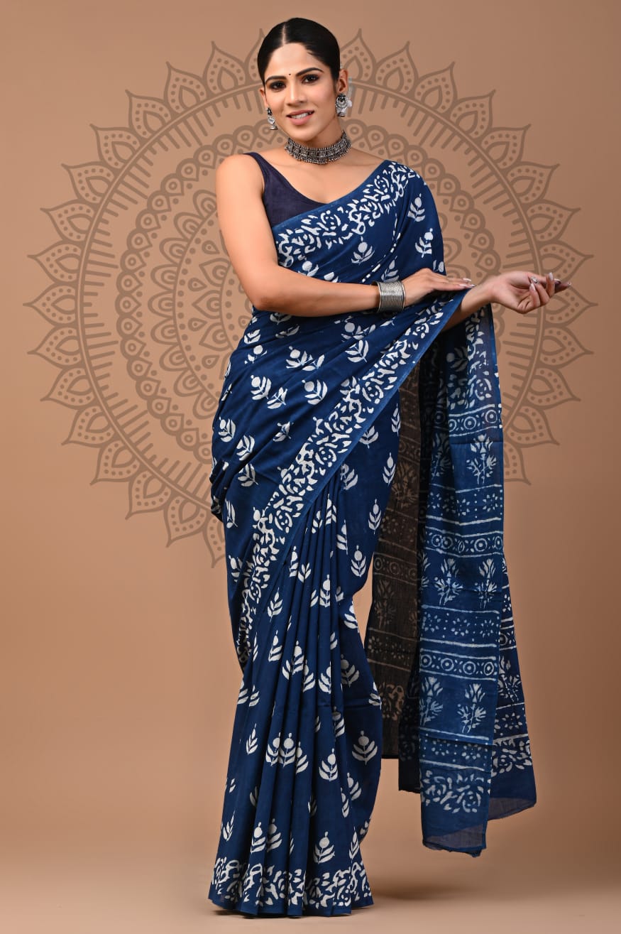 Indigo passion Ready To Wear Pocket Saree